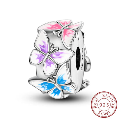 Hot Sale Charm Bead Pendant 925 Sterling Silver Firefly Love Heart Cats Dogs Sunflower Charm for Bracelet Women DIY Jewelry Gift