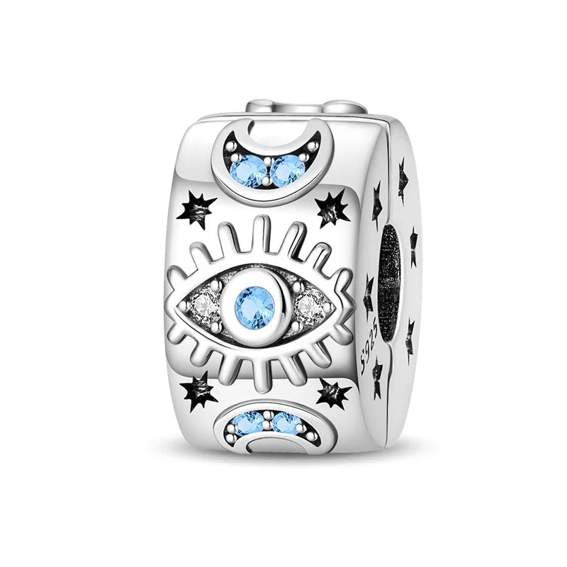 Charms 925 Silver Butterfly Dragonfly Flowers Stars Moon Devil's Eye Spacer Beads Fit Qikaola 925 Original Bracelets DIY Jewelry