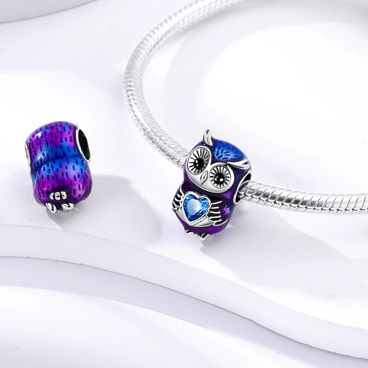 925 Silver Rainbow Flower Dragonfly Charms Dangle Charm Animal Bead Fit Original Bracelet Jewelry DIY