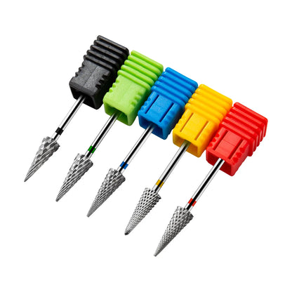 Tip Tungsten Carbid Nail Drill Bits Electric Manicure Drill Accessory Milling Cutters for Nail Gel Polish Remover Nail Tools