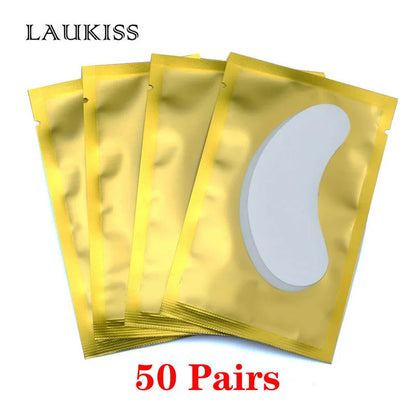 25/50/100Pairs Eye Patches Under Eyelash Pads for Building Paper Patches Lint Free Stickers for False Eyelashes LAUKISS