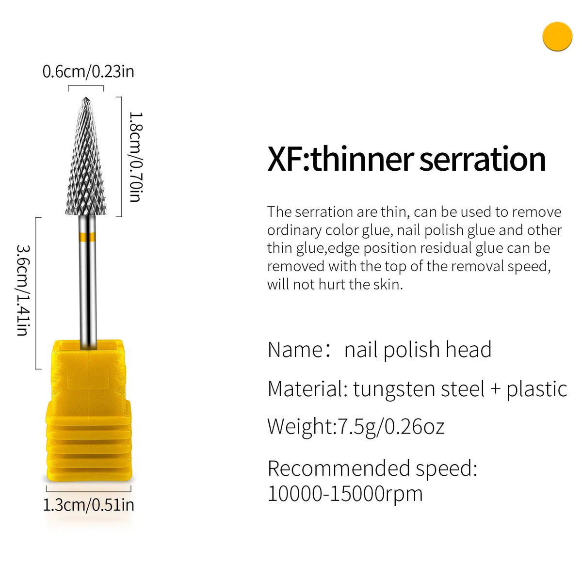 Tip Tungsten Carbid Nail Drill Bits Electric Manicure Drill Accessory Milling Cutters for Nail Gel Polish Remover Nail Tools