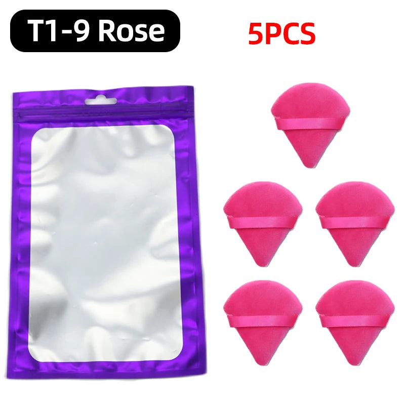 OGEYERO Velvet Triangle Powder Puff Make Up Sponges for Face Eyes Contouring Shadow Seal Cosmetic Foundation Makeup Tool