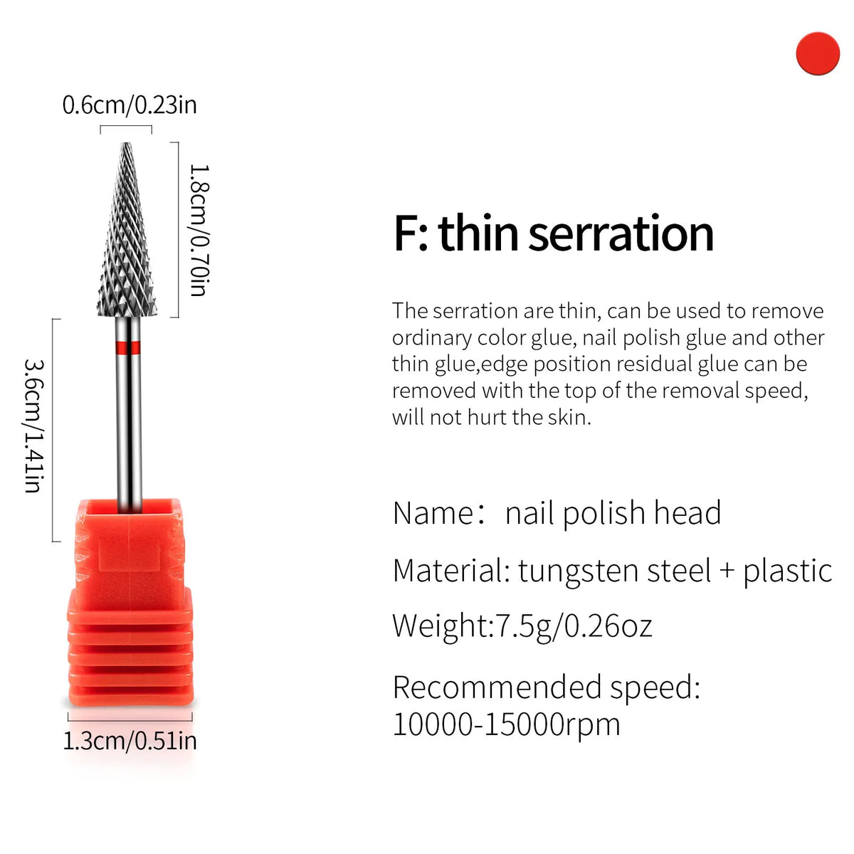 Tip Tungsten Carbid Nail Drill Bits Electric Manicure Drill Accessory Milling Cutters for Nail Gel Polish Remover Nail Tools