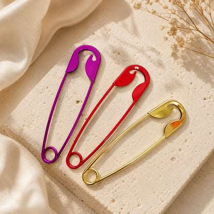 Alloy Safety Pin Hair Clip for Women Girls Metal Barrette Bun Holder Non Slip Hair Stick Clip Fashion Hair Accessories Daily Use