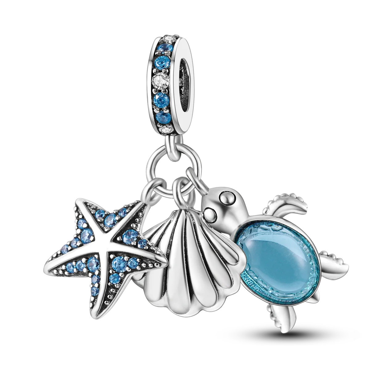 925 Silver Rainbow Flower Dragonfly Charms Dangle Charm Animal Bead Fit Original Bracelet Jewelry DIY