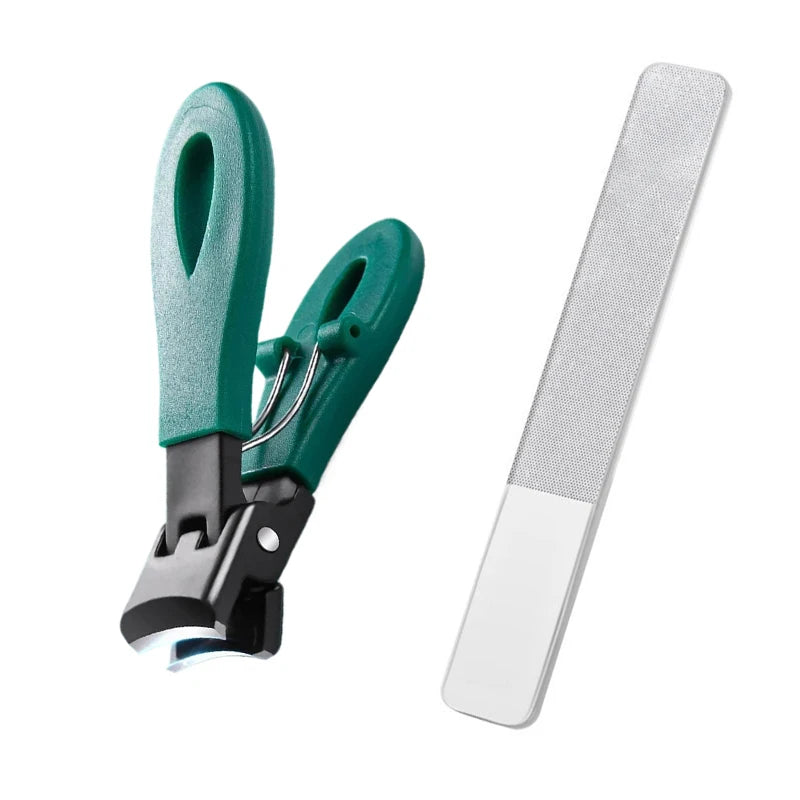 Portable Ultra Sharp Nail Clippers Stainless Steel Wide Jaw Opening Anti Splash Toe Fingernail Trimmers For Woman Man