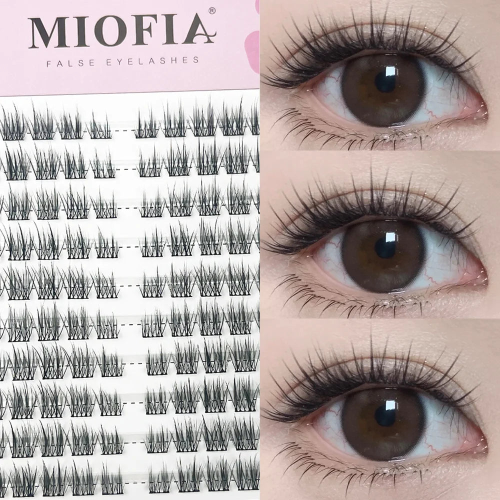 10 Rows Individual Mink Eyelashes 1/box 60 Bundles Natural Eyelash Extension 3D Russia Lashes Cluster Fox Eye Effect Makeup Lash