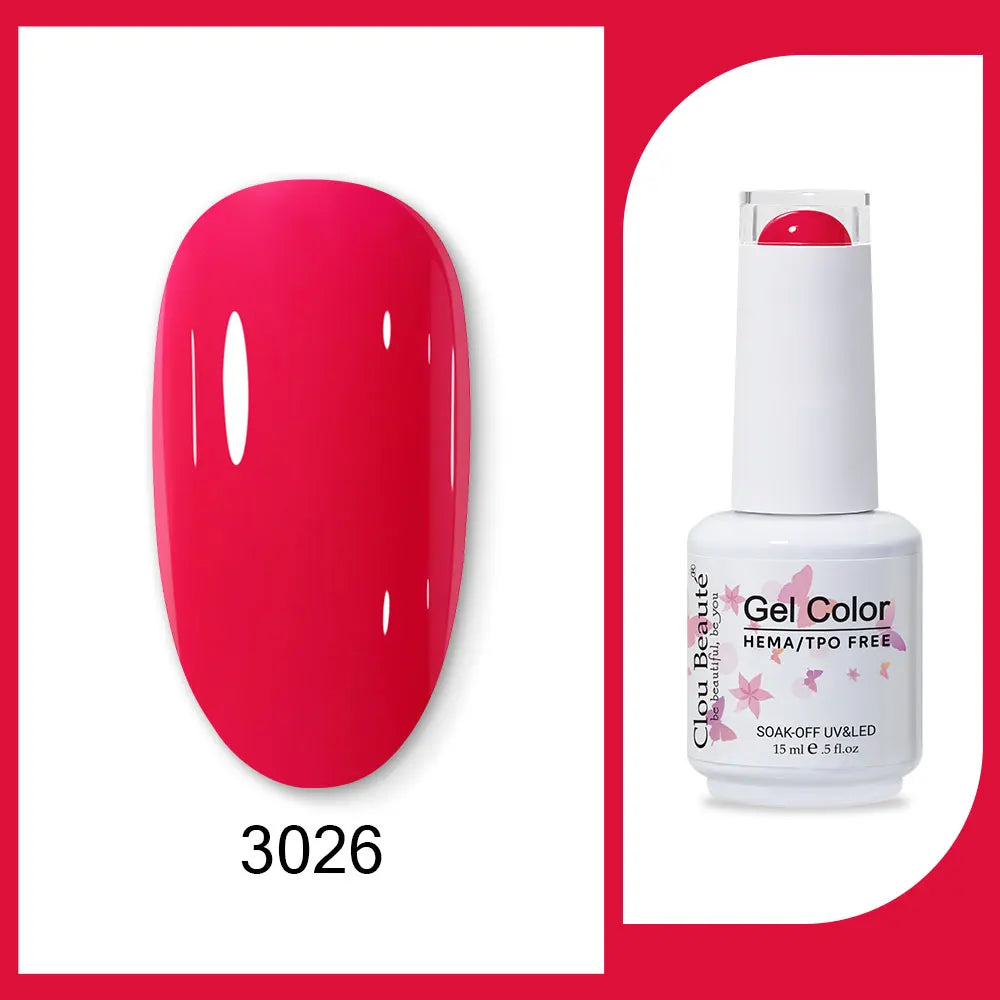 Clou Beaute TPO FREE Nail Gel Polish High Pigment Nail Art Supply Spring Summer Pastal Color Varnish UV Gel Clear Base Top Coat