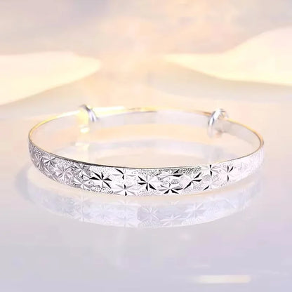 925 Sterling Silver Original Romantic Gypsophila Star Bangles for Women Bracelets Fashion Party Wedding Accessories Jewelry