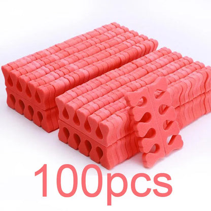 50 Pairs Soft Toe Separators Fingers Foots Nail Art Tools Flexible Heart Design Nail Art Practice Manicure Pedicure Foot Braces