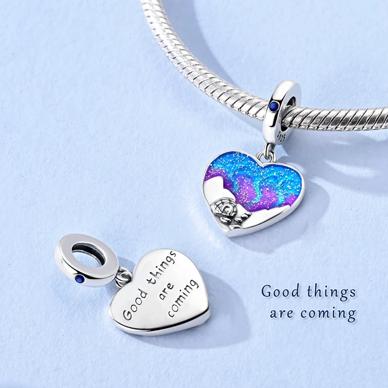 New 925 Sterling Silver Charms Beads Pendants Colorful Tree of Life Cosmic Starry Sky Charms For Women Bracelet DIY Jewelry Gift