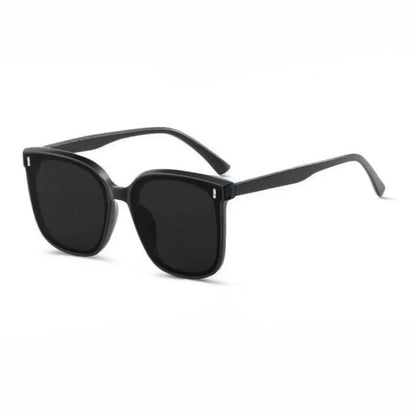 MJYIWANG Fashion Korean Personality Ins Trend Black Square Frame UV400 Sunglasses for Unisex Street Sunglass