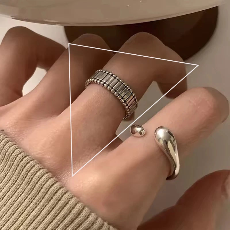 VENTFILLE 925 Sterling Silve Flower Ring for Women Gift Hollow Out Design Retro Hip Hop Versatile Jewelry Party Gift Dropship