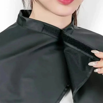 Professional Black Square Hair Cutting Cloak – Salon Barber Apron Wrap for Hair Tint & Styling