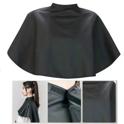 Professional Black Square Hair Cutting Cloak – Salon Barber Apron Wrap for Hair Tint & Styling
