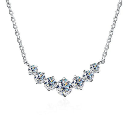 2.8CT Total Moissanite  Necklace Elegant 925 Sterling Silver Neck Jewelry Decoration Gift for Proposal Engagement Birthday Gift