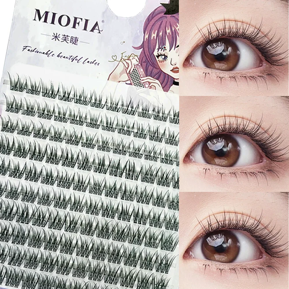 10 Rows Individual Mink Eyelashes 1/box 60 Bundles Natural Eyelash Extension 3D Russia Lashes Cluster Fox Eye Effect Makeup Lash