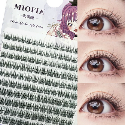 10 Rows Individual Mink Eyelashes 1/box 60 Bundles Natural Eyelash Extension 3D Russia Lashes Cluster Fox Eye Effect Makeup Lash