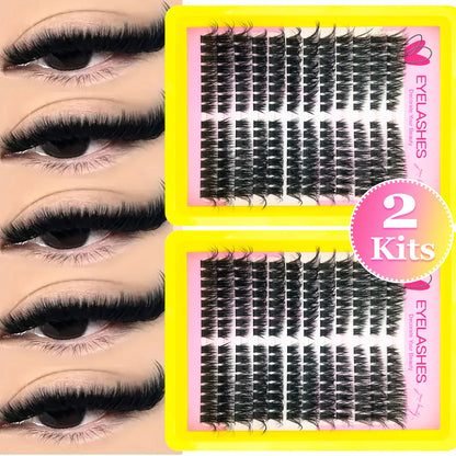 DIY lash Professional Eyelash Extension/10-16mm/Thick False Eyelashes Mixed0.07mm/D Curl Cat-Eye for a Fluffy And Dramatic Look