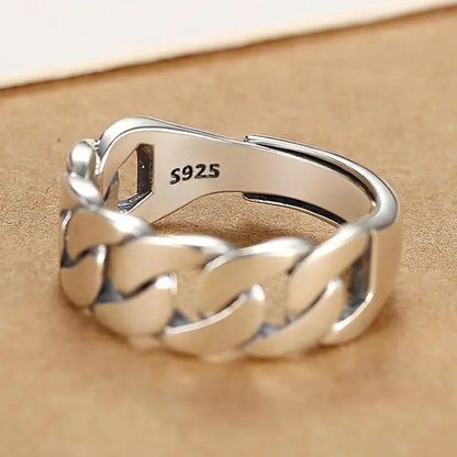 VENTFILLE 925 Sterling Silve Flower Ring for Women Gift Hollow Out Design Retro Hip Hop Versatile Jewelry Party Gift Dropship