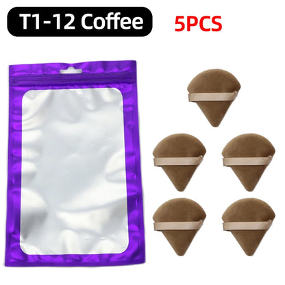 OGEYERO Velvet Triangle Powder Puff Make Up Sponges for Face Eyes Contouring Shadow Seal Cosmetic Foundation Makeup Tool
