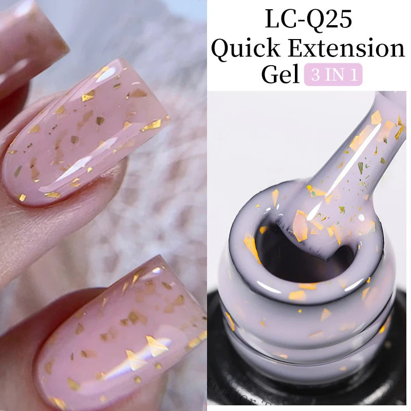 LILYCUTE 7ML Jelly Black Quick Extension Gel Nail Polish Nude Esmalte Unas Semipermanente UV Soak Off Nail Art Construction Gel
