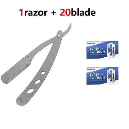 Barber Razor Edge Stainless Steel Shaver Men Professional Manual Shaver StraightFolding Shaving Shave With Blade