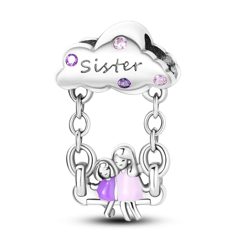 925 Silver Rainbow Flower Dragonfly Charms Dangle Charm Animal Bead Fit Original Bracelet Jewelry DIY