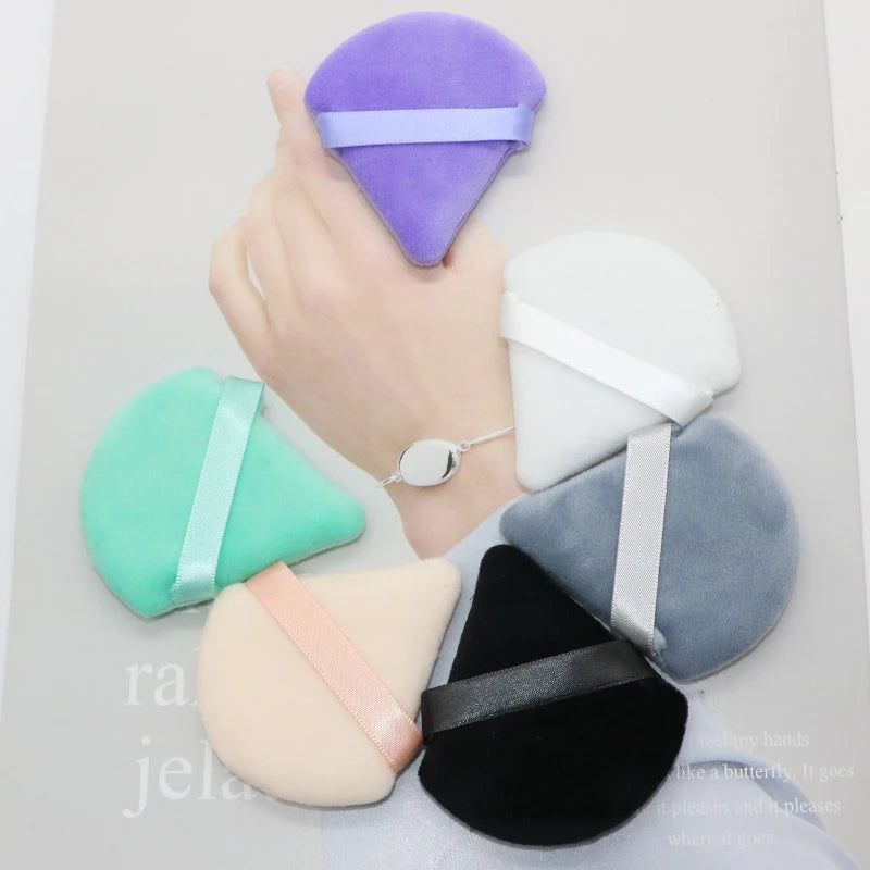 OGEYERO Velvet Triangle Powder Puff Make Up Sponges for Face Eyes Contouring Shadow Seal Cosmetic Foundation Makeup Tool