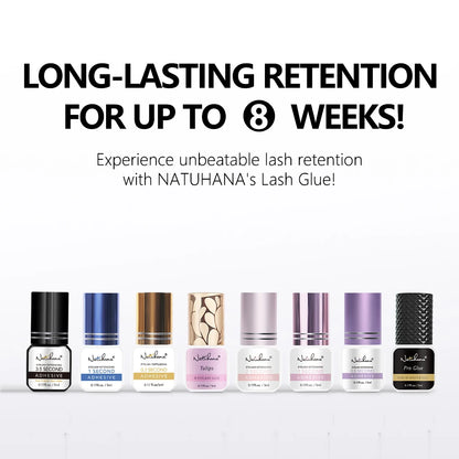 NATUHANA 5ml 1 Second Fast Drying Strong False Eye Lash Extension Glue Adhesive Retention 5-7 Weeks Low Smell Mink Eyelash Glue