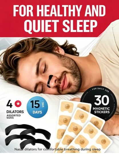 Magnetic Nasal Dilator Anti Snoring Stop Snoring Black Sleep Aid Nose Clip for Men Women