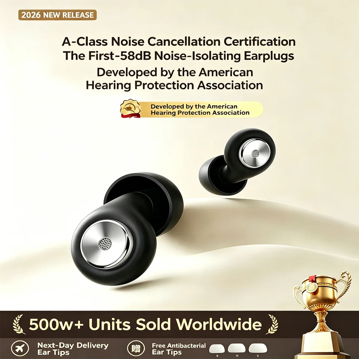 Noise Cancelling Silicone Ear Plugs Soft Reusable Sleep Earplugs for Sleeping Work Study Travel Noise Reduction Ear Protection