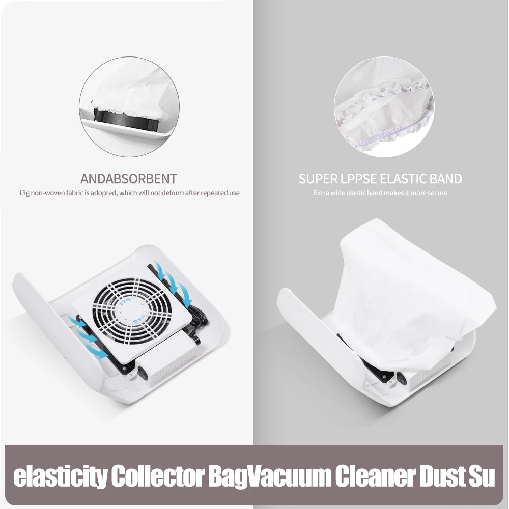 Clearance_LULAA Powerful Nail Dust Collector Fan Vacuum Cleaner Machine With Tools Dust Collecting Bag For Manicure Salon Equipm