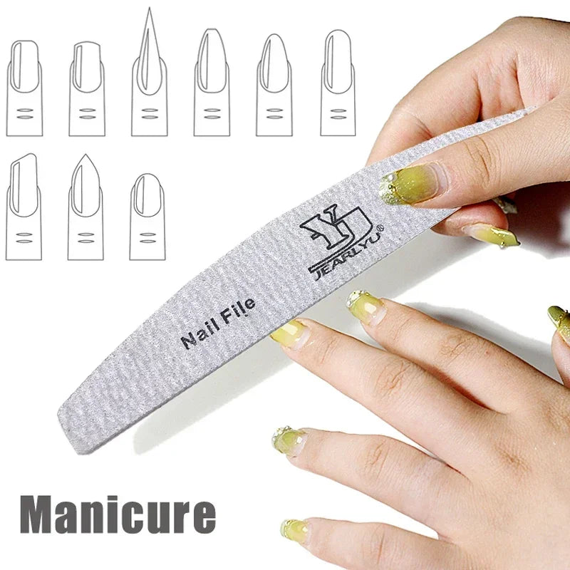 5Pcs Professional Nail File Set – 80/100/150/180/240 Grit Mix | Colorful Emery Boards for Shaping, Buffing & Cuticle Prep