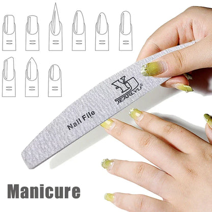 5Pcs Professional Nail File Set – 80/100/150/180/240 Grit Mix | Colorful Emery Boards for Shaping, Buffing & Cuticle Prep