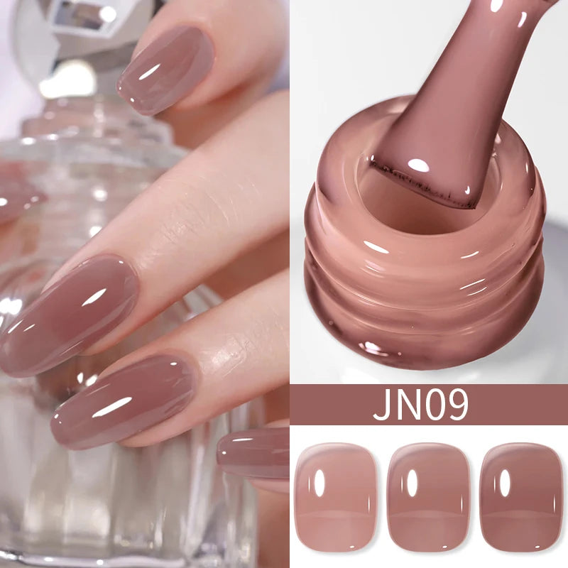 BORN PRETTY 83 Colors 10ml Jelly Nude Gel Nail Polish Autumn Amber Semi Transparent Manicure Soak off UV LED Nails Gel Varnish