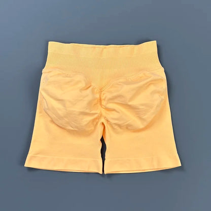 HISTELLO Sports Shorts 4.5" Women Yoga Shorts Seamless Low Waist Scrunch Bum Gym Leggings Workout Stretch Fitness Sports Shorts