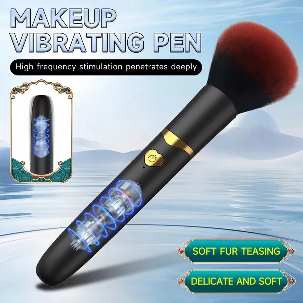 Portable Waterproof Concealer Brush-Style Vibration Stimulator Adjustable G-Spot Anal Vaginal Adult Toy for Sexual Wellness Gift