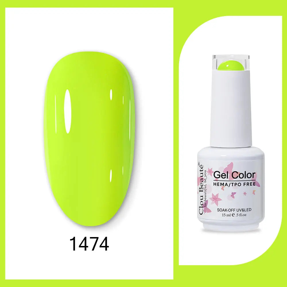 Clou Beaute TPO FREE Nail Gel Polish High Pigment Nail Art Supply Spring Summer Pastal Color Varnish UV Gel Clear Base Top Coat