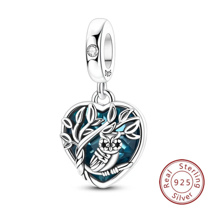Original 925 Sterling Silver Heart Love Charms Beads Pendant Fit Original Bracelet Necklace DIY Charms Women Man Jewelry Gift