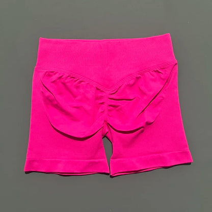 HISTELLO Sports Shorts 4.5" Women Yoga Shorts Seamless Low Waist Scrunch Bum Gym Leggings Workout Stretch Fitness Sports Shorts
