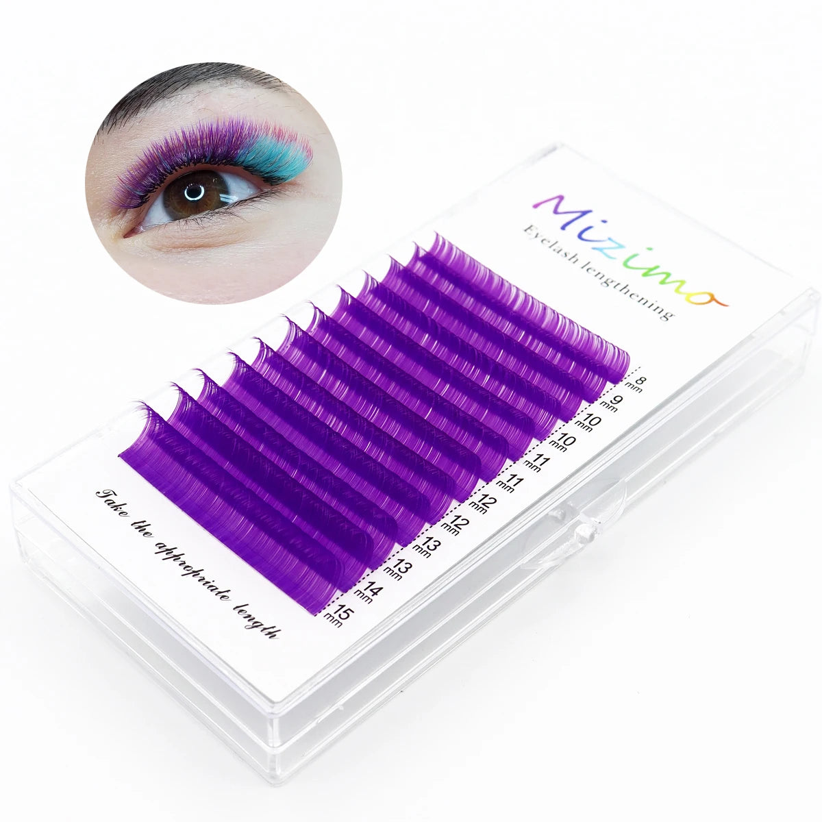 The Royal Blue Color 8-15 Length Is Mixed With Natural Softness To Extend The Professional Grafting False Eyelash Makeup 0.07