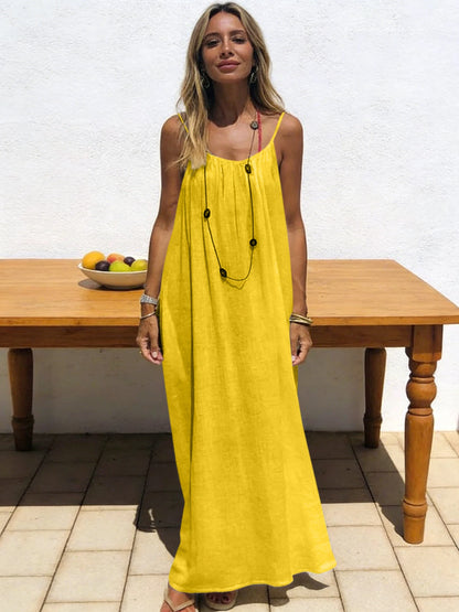 New Arrival Women's Strapless Backless Long Loose Home Dress Comfortable Sleepwear Casual Maxi Dress