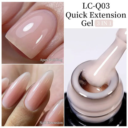 LILYCUTE 7ML Jelly Black Quick Extension Gel Nail Polish Nude Esmalte Unas Semipermanente UV Soak Off Nail Art Construction Gel
