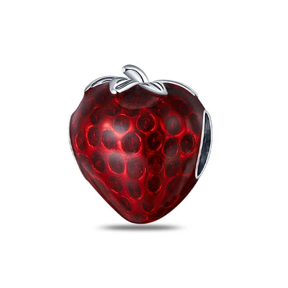 925 Silver Color Strawberry Cherry Apple Avocado Fruit Charms Beads Fit Qikaola 925 Original Bracelets Fine DIY Birthday Jewelry