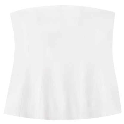 HXAO Corset Tube Top Women Summer 2025 White Pink Blue Yellow Black Top Bustier Ruffled Vests Cute Sleeveless Backless Tank Top
