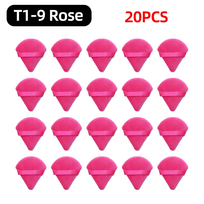 OGEYERO Velvet Triangle Powder Puff Make Up Sponges for Face Eyes Contouring Shadow Seal Cosmetic Foundation Makeup Tool