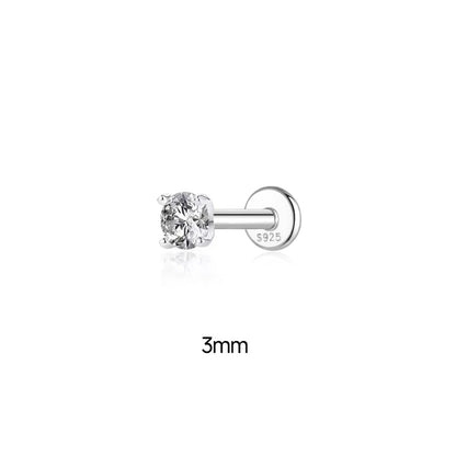 CANNER 0.5-1.2 Carat D Color Moissanite Ear Stud Earrings For Women 925 Sterling Silver Sparkling Piercing Earring Fine Jewelry