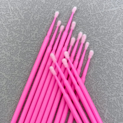 100/500pcs Eyelash Cleaning Brush Lash Extension Micro Cotton Swab Individual Eyelashes Microbrush Beauty Makeup Clean Remover